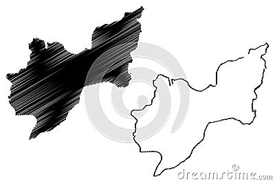 Tekirdag map vector Vector Illustration