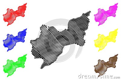 Tekirdag map vector Vector Illustration