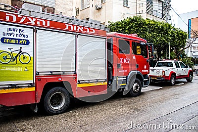 Tel Aviv firefighters Editorial Stock Photo