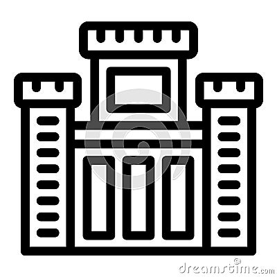 Tel aviv fortress icon outline vector. City tower building Vector Illustration