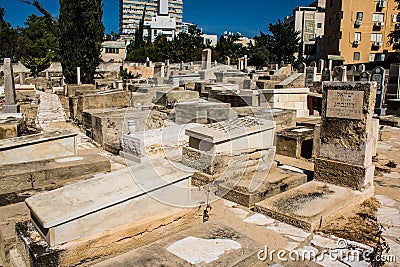 Trumpeldor Cemetery, Tel Aviv, Israel Editorial Stock Photo