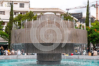 Dizengoff Square is an iconic public square in Tel Aviv, Israel Editorial Stock Photo