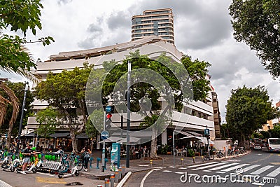 Dizengoff Square is an iconic public square in Tel Aviv, Israel Editorial Stock Photo