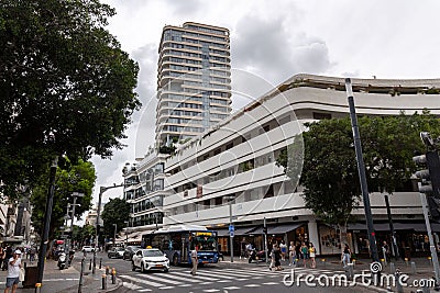 Dizengoff Square is an iconic public square in Tel Aviv, Israel Editorial Stock Photo