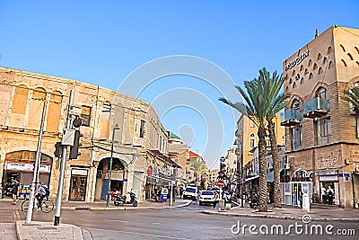 View of old street in the old town Jaffa, Yafo, Tel Aviv, Israel Editorial Stock Photo