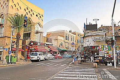 View of old street in the old town Jaffa, Yafo, Tel Aviv, Israel Editorial Stock Photo