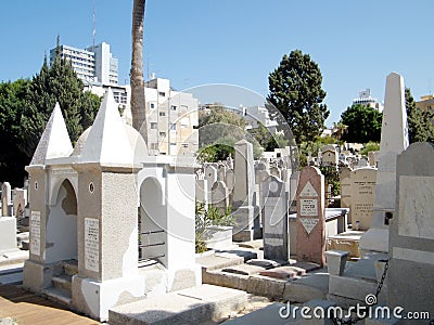Tel Aviv the Old Cemetery October 2010 Editorial Stock Photo