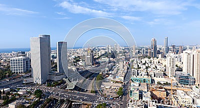 Tel Aviv skyline Editorial Stock Photo