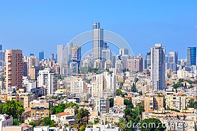 Tel Aviv Skyscrapers, Israel Stock Photo