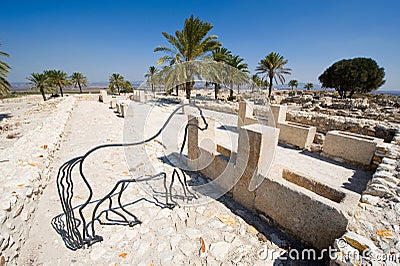 Tel Megiddo National park Stock Photo