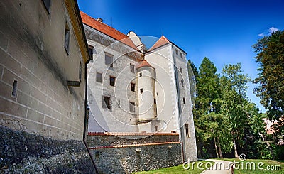 telc castle as nice czech architecture Stock Photo