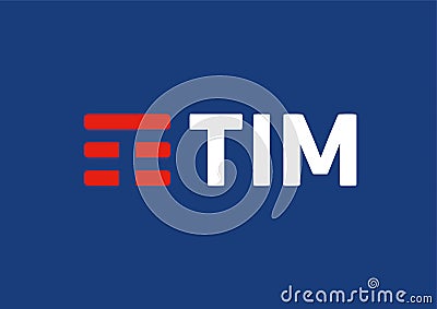 Telecom italia Mobile TIM Logo Editorial Stock Photo