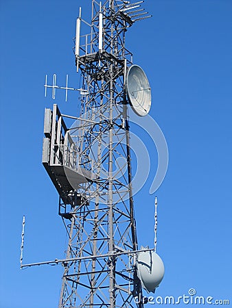 Telecom mast Stock Photo