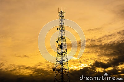 Telecom tower Stock Photo