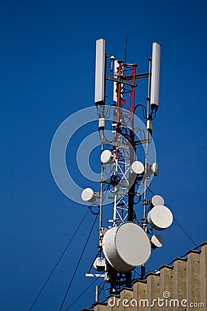 Telecommunication antena Stock Photo