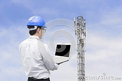 The telecommunication engineer Stock Photo