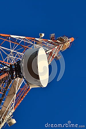 Telecommunication mast. Stock Photo