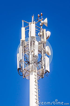 Telecommunication mast Stock Photo