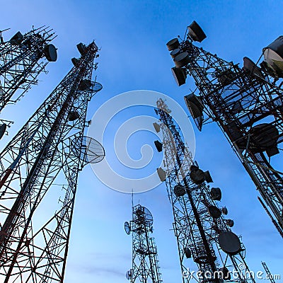 Telecommunication tower Stock Photo