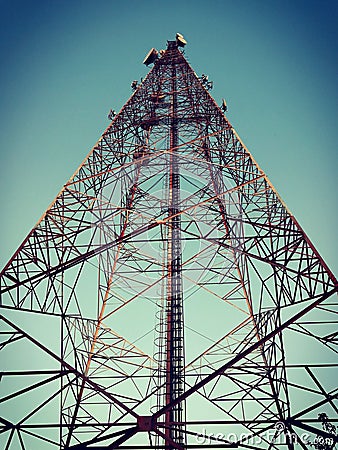 Telecommunication tower Stock Photo