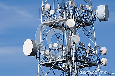 Telecommunication Tower Stock Photo