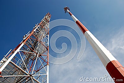 Telecommunication Towers Stock Photo
