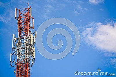 Mobile phone signal tower Stock Photo