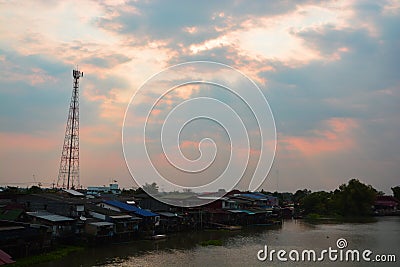 Telecommunications towers Stock Photo