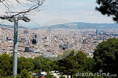 Teleferic de Montjuic Stock Photo