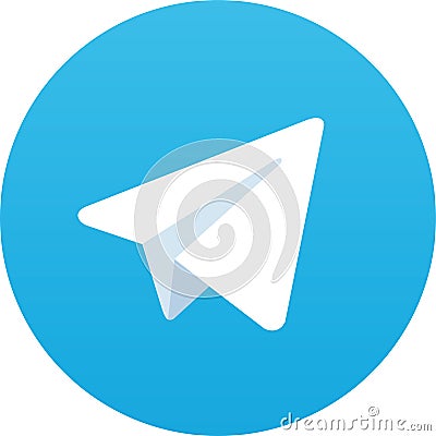Telegram icon logo simple Editorial Stock Photo