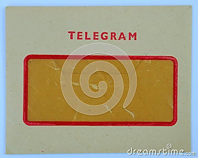 telegram - envelope Stock Photo