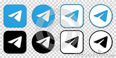 Telegram messenger icon Vector Illustration