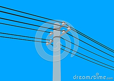 Telegraph pole Stock Photo