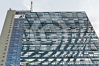 Telekom highrise tower A1 in Graz, Austria. Editorial Stock Photo