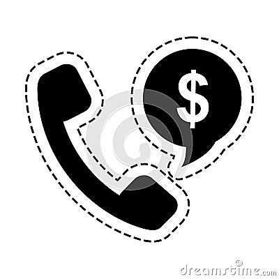 Telemarketing sales phone Vector Illustration