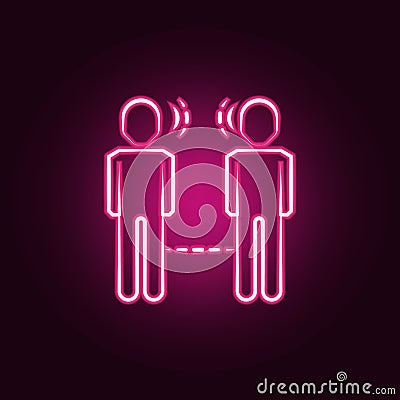 Telepathy neon icon. Elements of Mad science set. Simple icon for websites, web design, mobile app, info graphics Stock Photo