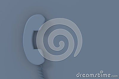 Telephone contact banner design. 3D rendering Stock Photo