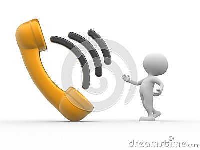 Telephone handset Stock Photo