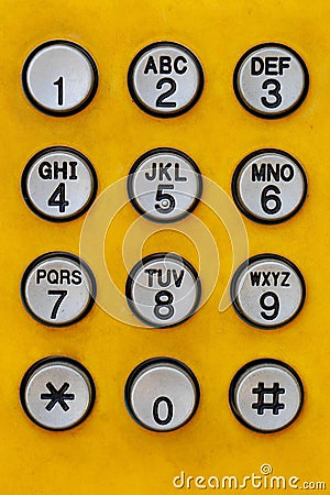 Telephone keys number Stock Photo