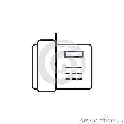 Telephone, office phone thin line icon. Linear vector symbol Vector Illustration