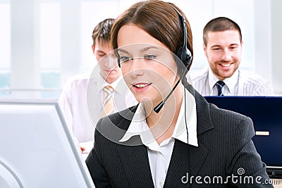 Telephone operator Stock Photo