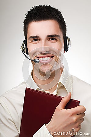 Telephone operator Stock Photo