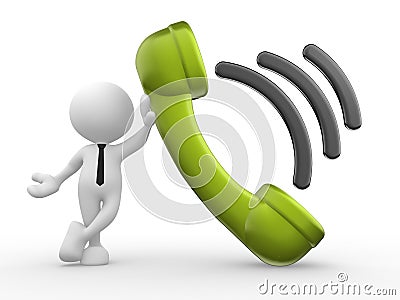 Telephone receiver Stock Photo