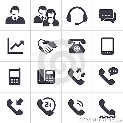Telephone Sales Icons vector art Vector Illustration