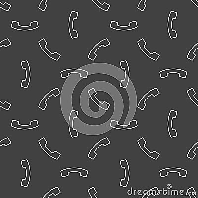 Telephone support background Vector Illustration