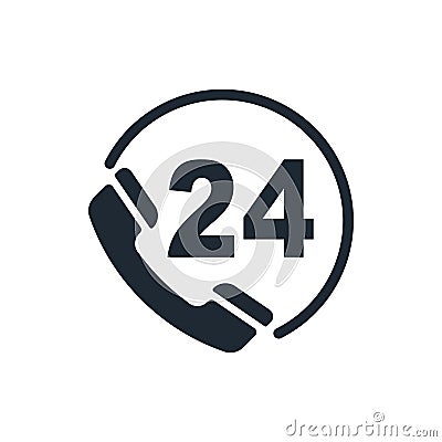 Telephone support icon Vector Illustration