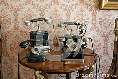 Telephones retro Stock Photo