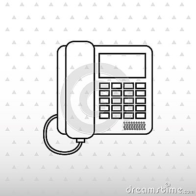 telephonic service design Cartoon Illustration