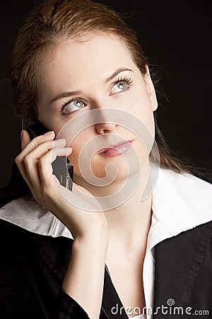 Telephoning businesswoman Stock Photo