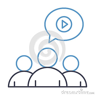 Telepresence Flat inside vector icon which can easily modify or edit Vector Illustration